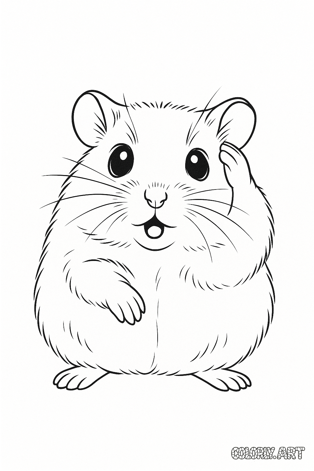 2 0250503 2350 Hamster Coloring Page remix 01jtcpjn07fv2vnjpbddwksrzqColoring Book Page Coloring Scene Image Colorly.art 